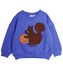 Mini Rodini Sweatshirt - Squirrel - Blå