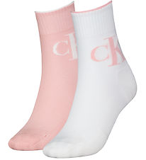 Calvin Klein Strmper - 2-Pak - One Size - White/Rose Pink