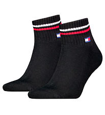 Tommy Hilfiger Ankelstrømper - 2-pak - Sort