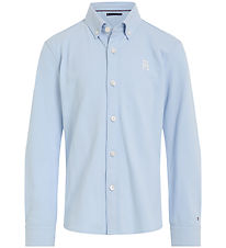 Tommy Hilfiger Skjorte - Monogram Stretch - Breezy Blue