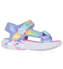 Skechers Sandaler m. Lys - S Lights Unicorn Dreams - Blue/Multi