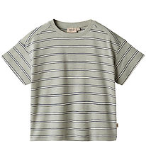 Wheat T-shirt - Tommy - Sea Mist Stripe