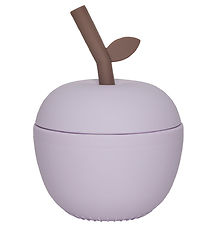 OYOY Kop m. Sugerør - Æble - Silikone - Lavender
