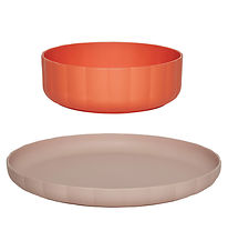 OYOY Spisesæt - Bioplast - 2 dele - Pullo - Rose/Apricot