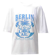 Lala Berlin T-shirt - Celia - Lala Palm White