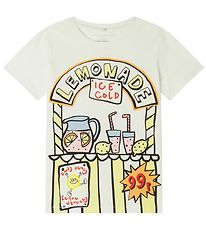 Stella McCartney Kids T-shirt - Hvid/Gul m. Limonade