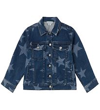 Stella McCartney Kids Denimjakke - Bl/Hvid m. Stjerner