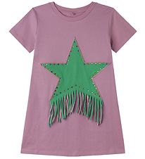 Stella McCartney Kids Kjole - Lilla/Grn m. Similisten/Frynser