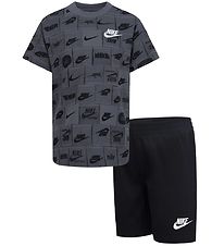 Nike Shortssæt - T-shirt/Shorts - Sort/Grå