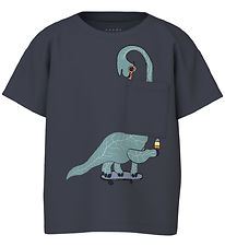 Name It T-Shirt - NmmVilian - India Ink/Dinosaur