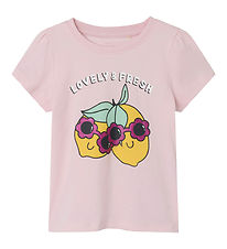 Name It T-shirt - NmfVibeke - Parfait Pink/ Lovely And Free