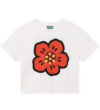 Kenzo T-shirt - Ivory/Rd m. Blomst