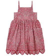 Stella McCartney Kids Kjole - Hvid/Rd m. Hjerter