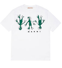 Marni T-shirt - Hvid/Grn