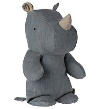 Maileg Bamse - Safari Friends - Næsehorn - Lille - 23 cm - Blå/S
