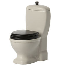 Maileg Miniature Toilet - Mus - Hvid/Sort