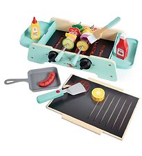 Hape Legemad m. Lyd/Lys - Træ - Sizzling Griddle & Grill BBQ
