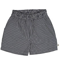 Msli Shorts - Poplin Stripe Pocket - Balsam Cream/Night Blue