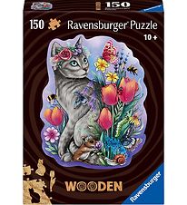 Ravensburger Tr Puslespil - 150 Brikker - Wooden Lovely Cat