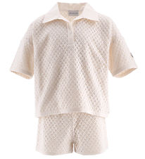 Moncler T-shirt/Shorts - Strik - Creme m. Hulmnster