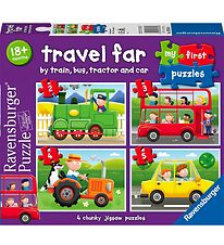 Ravenburger 4x Puslespil - 2-3-4-5 Brikker - Travel Far