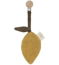 Konges Sløjd Barnevognsophæng - Strikket - Lemon - Mustard/Army