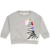 Freds World Sweatshirt - Zebra - Pale Greymarl