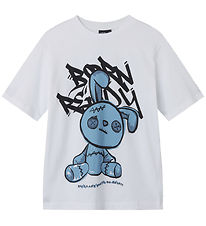 LMTD T-shirt - NlnRabbiti - Bright White/Blue