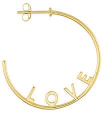 Design Letters rering - 1 stk. - Love Hoop - Guld