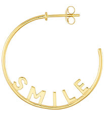 Design Letters rering - 1 stk. - Smile Hoop - Guld