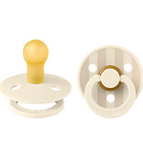 BIBS Colour Sutter - 2-pak - Str. 1 - Rund - Ivory/Vanilla m. Bl
