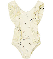 Mini A Ture Badedragt - Delicia - Print Yellow Dragonflies