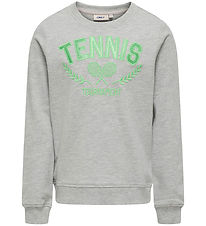 Kids Only Sweatshirt - KogVilla - Light Grey Melange/Tennis