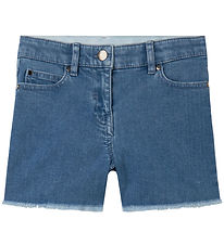 Stella McCartney Kids Denimshorts - Lysebl m. Hjerter