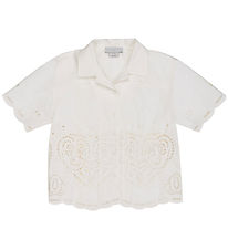 Stella McCartney Kids Skjorte - Ivory m. Hulmnster