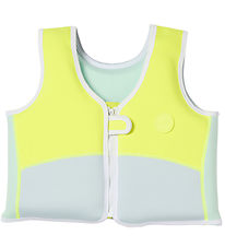 SunnyLife Svmmevest - Salty the Shark - 3-6 r - Aqua Neon Yell