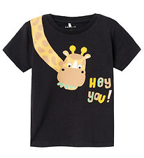 Name It T-shirt - NmmHellan - Sort m. Giraf
