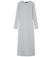 LMTD Kjole L/Æ - Rib - NlfLunne - Light Grey Melange