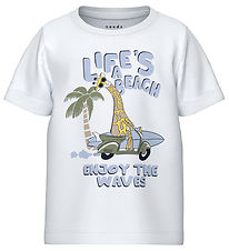 Name It T-Shirt - NmmVux - Bright White/Life Is A Beach