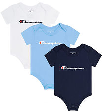 Champion Body k/ - 3-pak - Hvid/Bl/Navy