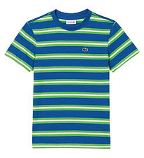 Lacoste T-shirt - Grn/Bl Stribet