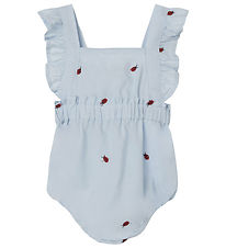 Name It Sommerdragt - NbfFerilla - Chambray Blue m. Mariehøner