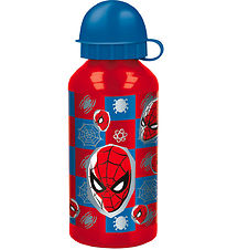 Spiderman Drikkedunk - 400 ml - Aluminum - Rd/Bl