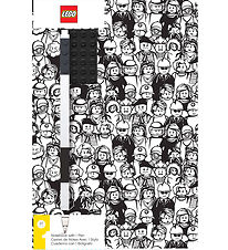 LEGO® Notesbog m. Gel Pen - Minifigures