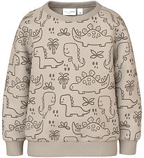 Name It Bluse - NmmVermo - Pure Cashmere/Outline Dinosaurs