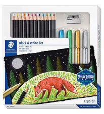 Staedtler Tegnest - Sort & Hvid Mixed - 17 dele