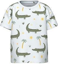 Name It T-shirt - NmmValther - Bright White/Crocodiles