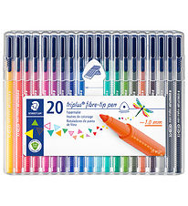 Staedtler Tuscher - 20 stk - Fiberpen Triplus Color - 1,0 mm