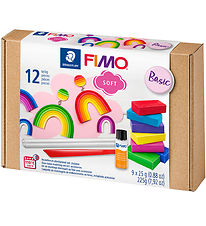 Staedtler FIMO Modellervoks m. Værktøj - Soft - 12 Dele - 9x25 g