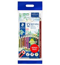 Staedtler Farveblyanter - Noris Upcycled Wood - Bonus Pack - 12+